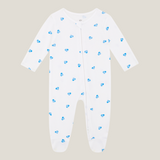 Sleepsuit 2 Pack - Blue Heart / White