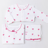 Sleepsuit With Trim - Pink Heart