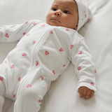 Sleepsuit 2 Pack - Pink Heart / White