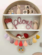 ‘Play’ Knitted Wire Word Sign - Wall Hanging Decor for Kids Room