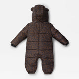 ANDERS Eco Snowsuit - Chocolate Leopard (Footless)