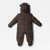 ANDERS Eco Snowsuit - Chocolate Leopard (With Feet)