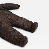 ANDERS Eco Snowsuit - Chocolate Leopard (With Feet)