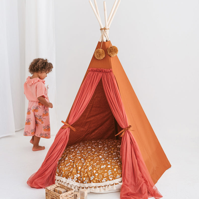 MINICAMP Fairy Kids Play Tent With Tulle in Cognac