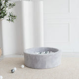 Monio - Plush Ball Pit + 200 Balls (colour of your choice) - Light Grey