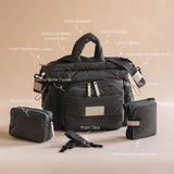 Baby Changing Tote Bag - Soft Black