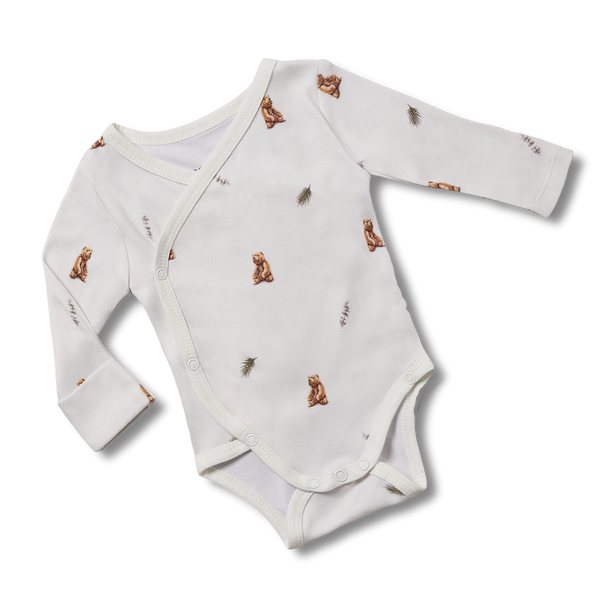 Long Sleeve Bodysuit - Brown Bear