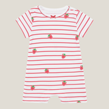 Romper With Trim - Raspberry