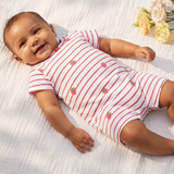 Romper With Trim - Raspberry