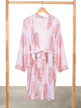 Block-Printed Robe - Pink City