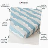 Kabode - Organic Moses Basket Fitted Sheet - Rolling Clouds