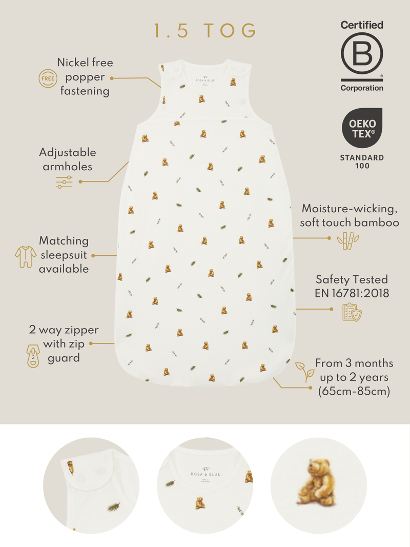 Sleeping Bag (1.5 TOG) - Brown Bear
