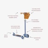 BANWOOD 3-WHEEL SCOOTER VINTAGE - BLUE