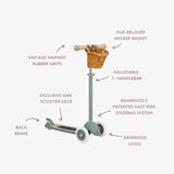 BANWOOD 3-WHEEL SCOOTER VINTAGE - FOREST