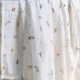 Extra Large Organic Baby Muslins, Set of 2 - Little Farm / Radish