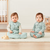 ergoPouch - Organic Layers Long Sleeve Babygrow Sage - Mild 0.2 TOG