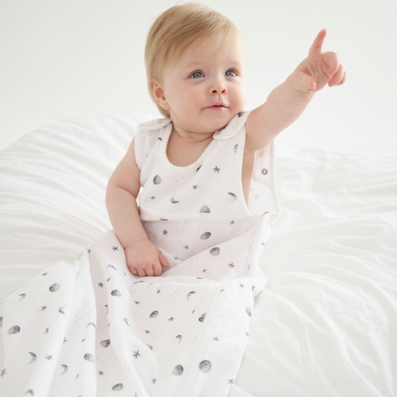 Muslin Sleeping Bag (0.5 TOG) - Starlit Moon