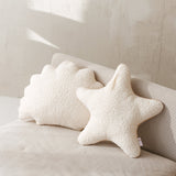 Seashell Pillows, Starfish Throw Pillows, Crustaceancore Decor, Set of 2