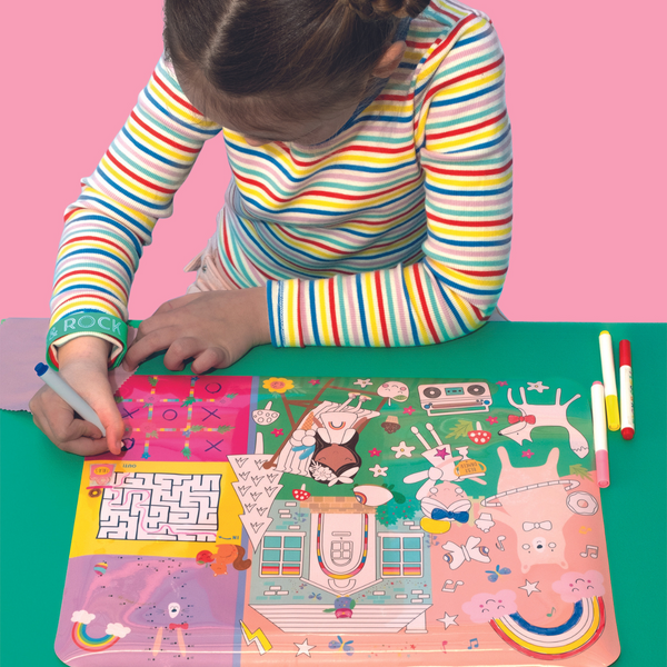 Colouring Fun & Games Mat - Rainbow Fairy