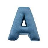 Betty's Home Blue Velvet Alphabet Cushion