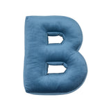 Betty's Home Blue Velvet Alphabet Cushion
