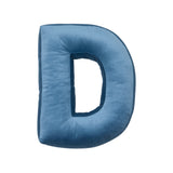 Betty's Home Blue Velvet Alphabet Cushion
