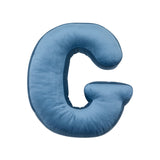 Betty's Home Blue Velvet Alphabet Cushion