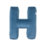 Betty's Home Blue Velvet Alphabet Cushion