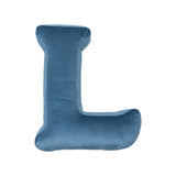Betty's Home Blue Velvet Alphabet Cushion