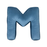 Betty's Home Blue Velvet Alphabet Cushion