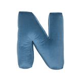 Betty's Home Blue Velvet Alphabet Cushion
