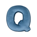 Betty's Home Blue Velvet Alphabet Cushion