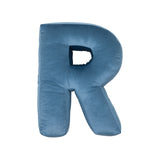 Betty's Home Blue Velvet Alphabet Cushion