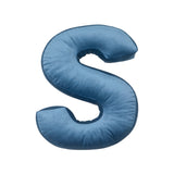Betty's Home Blue Velvet Alphabet Cushion