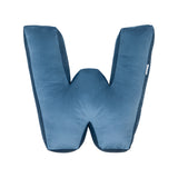 Betty's Home Blue Velvet Alphabet Cushion