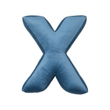 Betty's Home Blue Velvet Alphabet Cushion