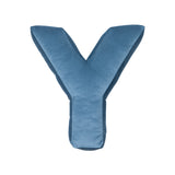 Betty's Home Blue Velvet Alphabet Cushion