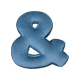 Betty's Home Blue Velvet Alphabet Cushion