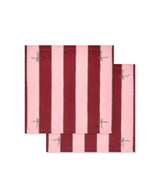 Napkins, Set of 2 - Bold Stripe Burgundy