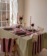 Embroidered Bow Napkins, Set of 2 - Burgundy