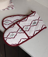 Double Oven Glove - Berry Ribbons