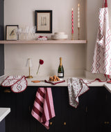 Double Oven Glove - Berry Ribbons