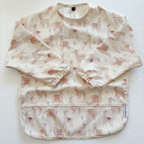 Long Sleeved Baby Bib - Alpacas