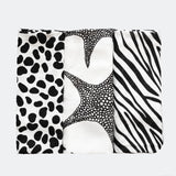 ANIMAL PRINT MUSLIN 3-PACK - birth to 4 months