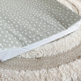 Anti-Roll Wedge Changing Mat - Sage Green Spotty Print