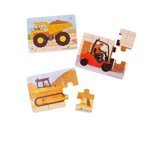 Big Movers (6 Piece Puzzles) - 3 Puzzles