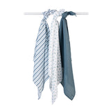 Lulujo - 3 Pack Mini Muslin Cloths - Blueberries