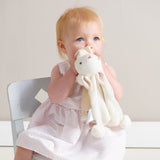 Organic Baby Comforter, Rattle & Doll Set in Cream + Gift Box