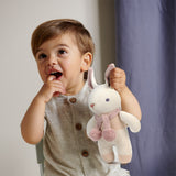 Organic Baby Comforter, Rattle & Doll Set in Cream + Gift Box