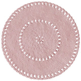 Crochet BOHO Rug |  POWDER PINK
